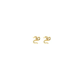Gold Snake Stud Earrings