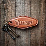 Yee-Haw Leather Keychain